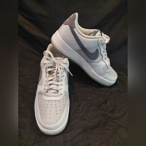 Nike White and Gray Men's Sneakers